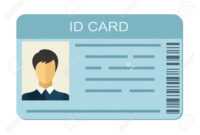 Id Card Isolated On White Background. Identification Card Icon within Personal Identification Card Template