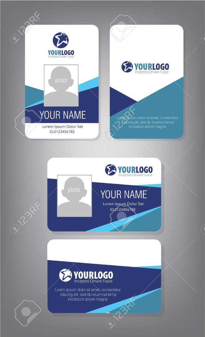 Id Card Template For Employee And Others For Work Id Card Template