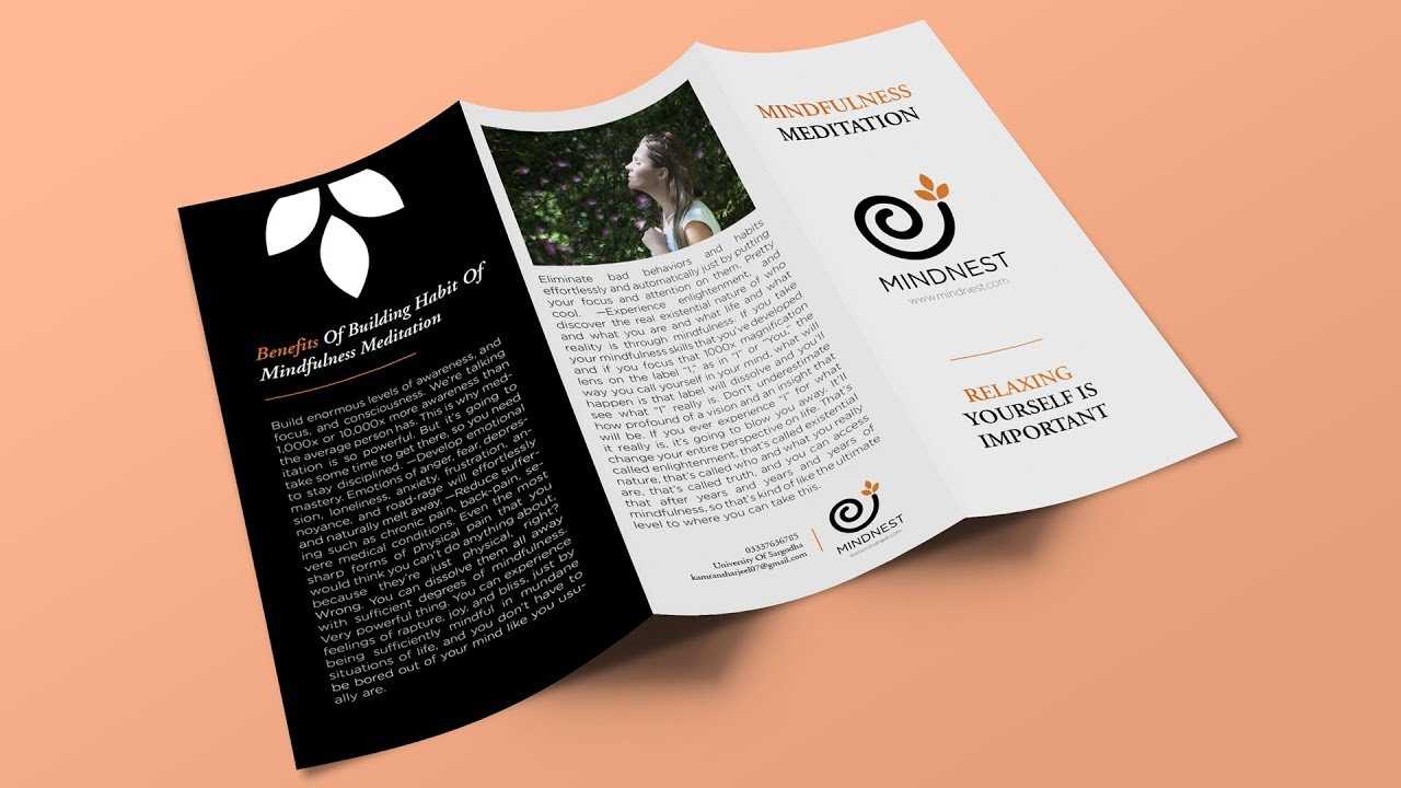 Indesign Tutorial: Creating A Trifold Brochure In Indesign And Mockup In  Photoshop For Adobe Indesign Tri Fold Brochure Template