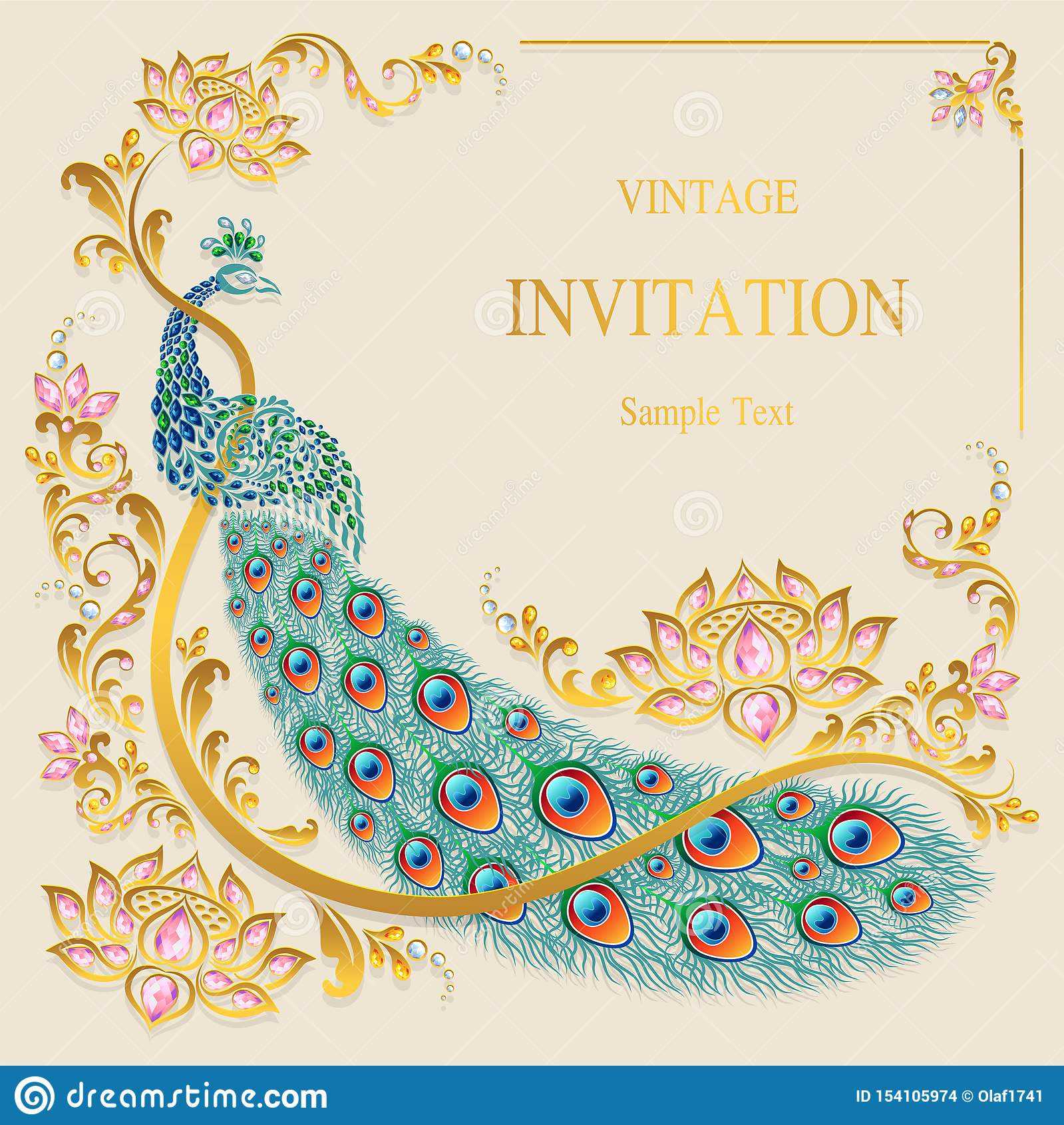 Indian Wedding Invitation Card Templates . Stock Vector Throughout Indian Wedding Cards Design Templates
