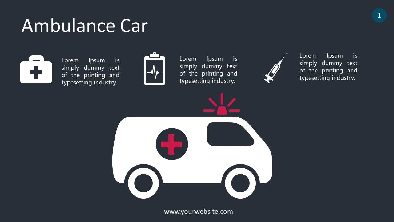 Infographics – Ambulance Car – Smiletemplates For Ambulance Powerpoint Template