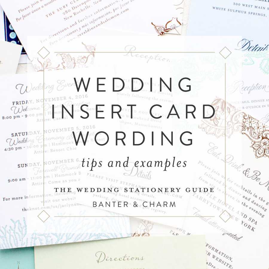 Insert Card Wording Samples | The Wedding Stationery Guide In Wedding Hotel Information Card Template