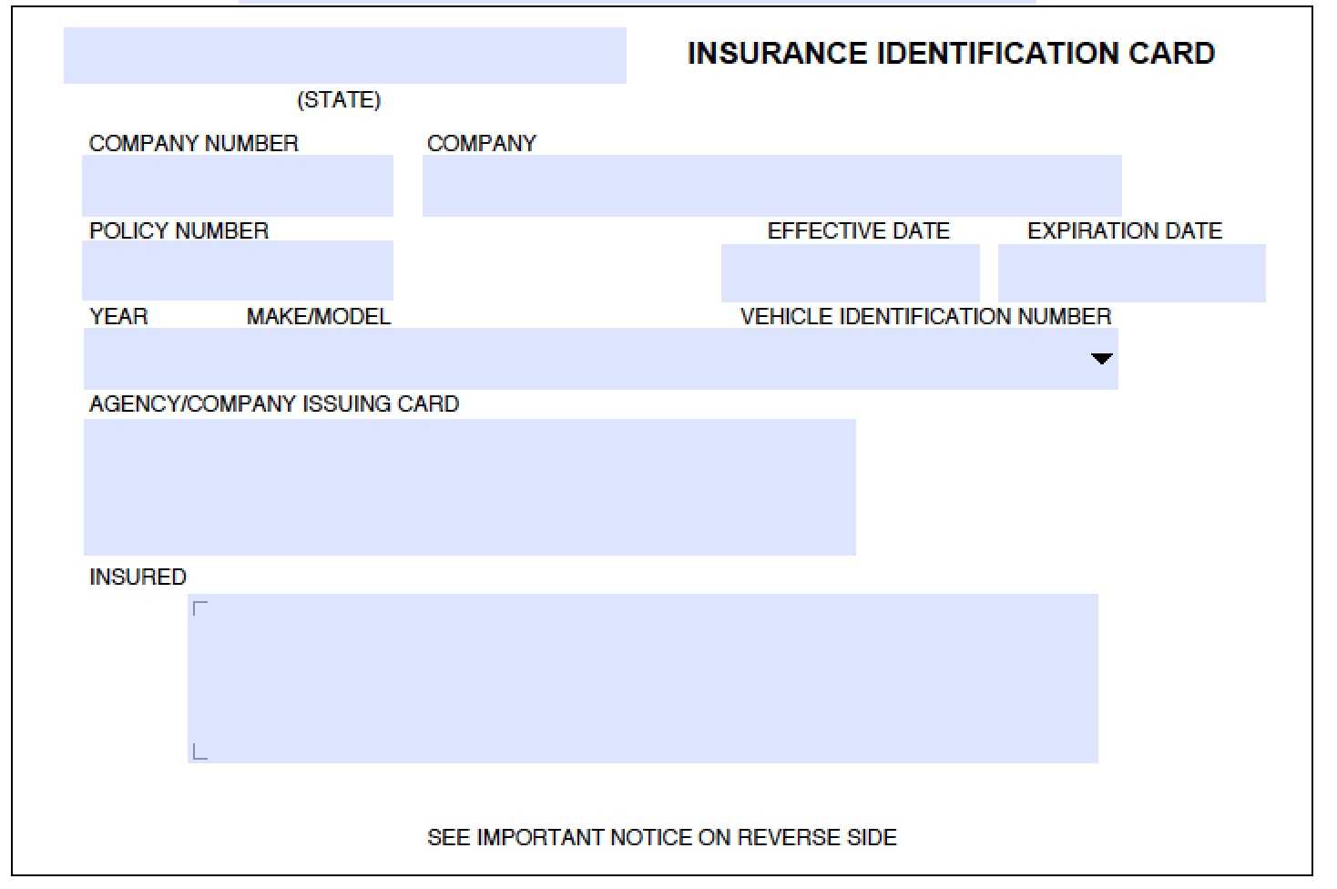 Insurance: Auto Insurance Identification Card Throughout Free Fake Auto Insurance Card Template