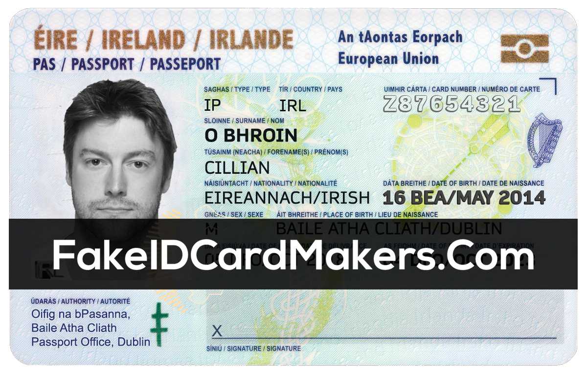 Ireland Id Card Template Psd [Irish Proof Of Identity] With Fake Social Security Card Template Download