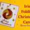 Iris Folding Christmas Ornament Card/ Handmade Greeting Card For Christmas For Iris Folding Christmas Cards Templates