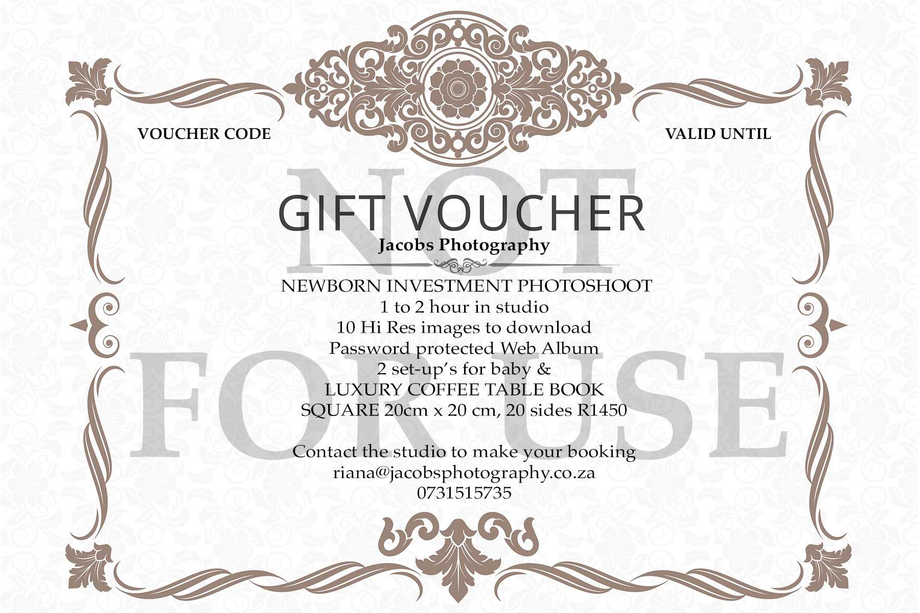 Jacobs Photography – Gift Certificates Within Photoshoot Gift Certificate Template