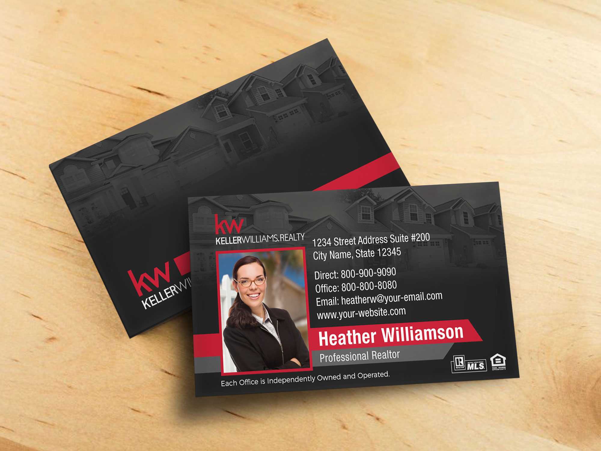 Keller Williams Business Card Template - Bc1861Bl Kw Throughout Keller Williams Business Card Templates