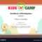 Kid Certificate Of Participation Template For Camp With Regard To Boot Camp Certificate Template