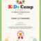 Kids Certificate Template For Camping Participation In Templates For Certificates Of Participation