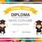 Kids Diploma Certificate Background Design Template. For Children's Certificate Template
