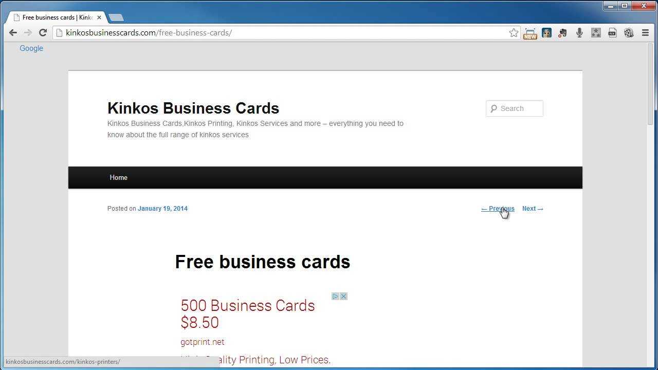 Kinkos Business Cards In Kinkos Business Card Template