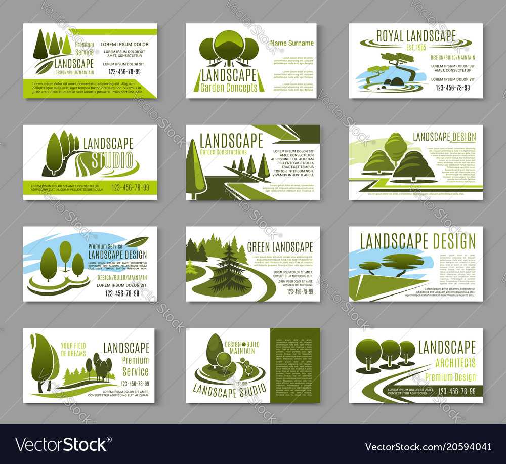 Landscape Design Studio Business Card Template Inside Gardening Business Cards Templates