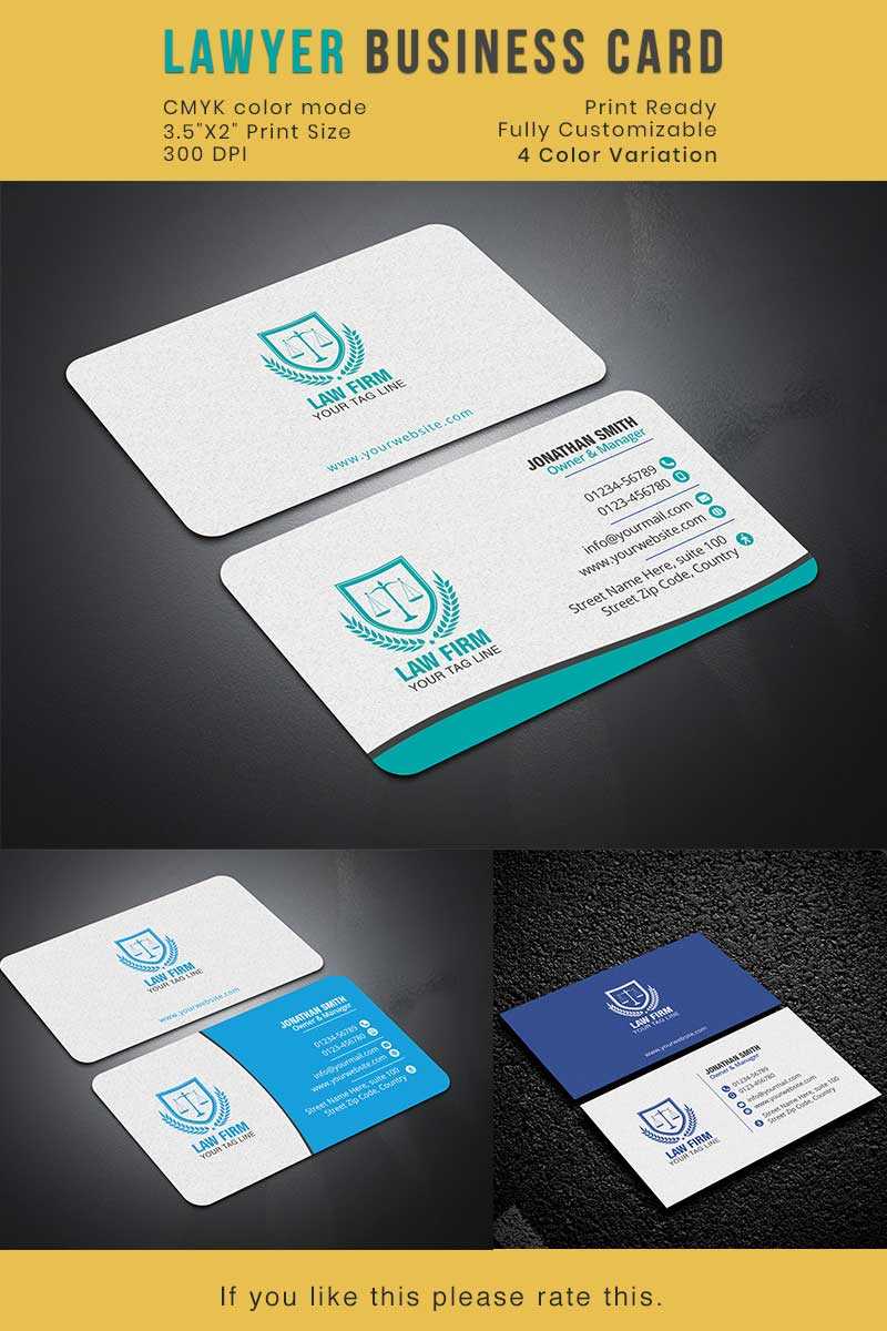 Lawyer / Attorney / Consultancy Business Card Corporate Identity Template Pertaining To Lawyer Business Cards Templates
