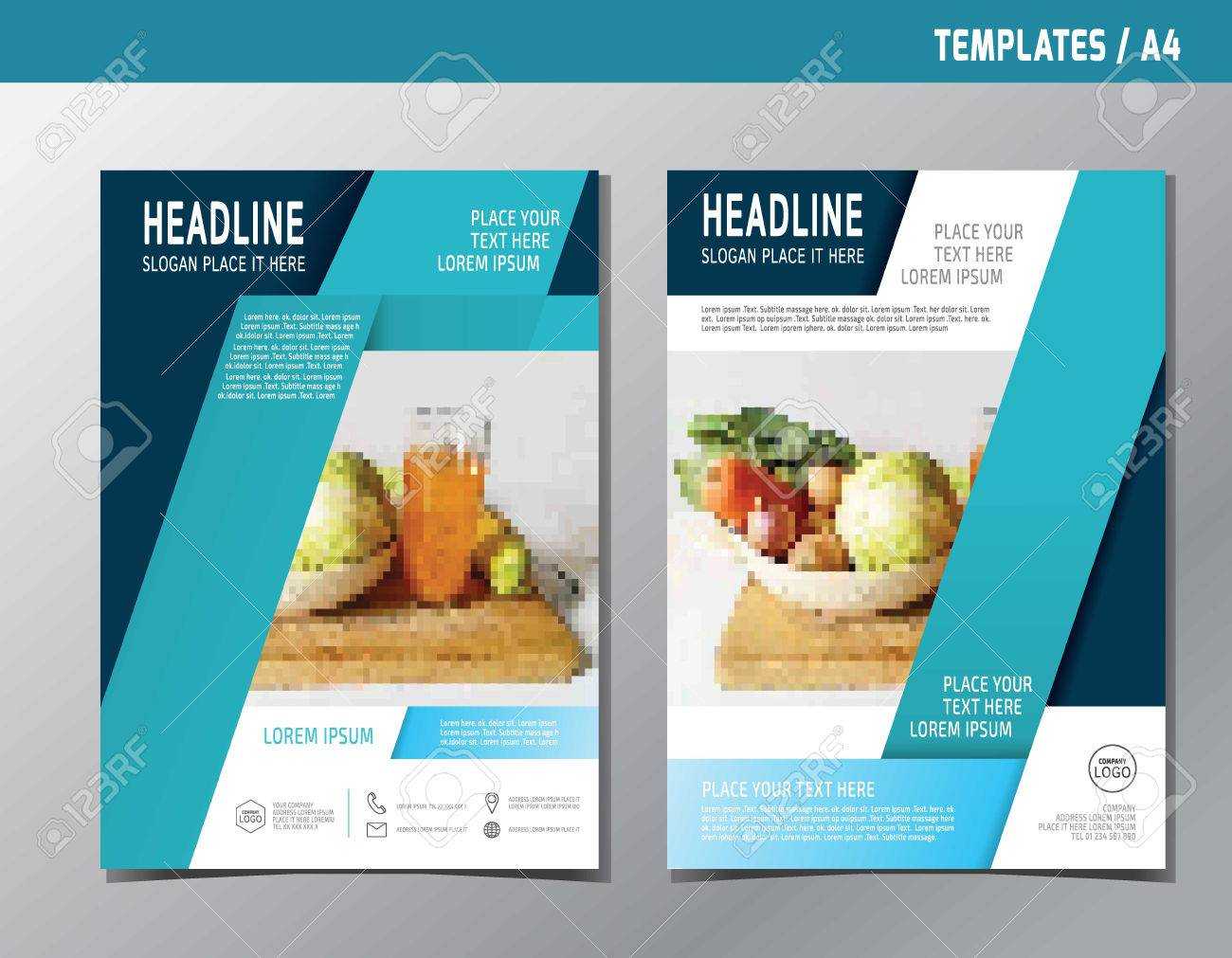 Leaflet Brochure Template A4 Size Design.abstract Flat Modern.. Pertaining To Nutrition Brochure Template