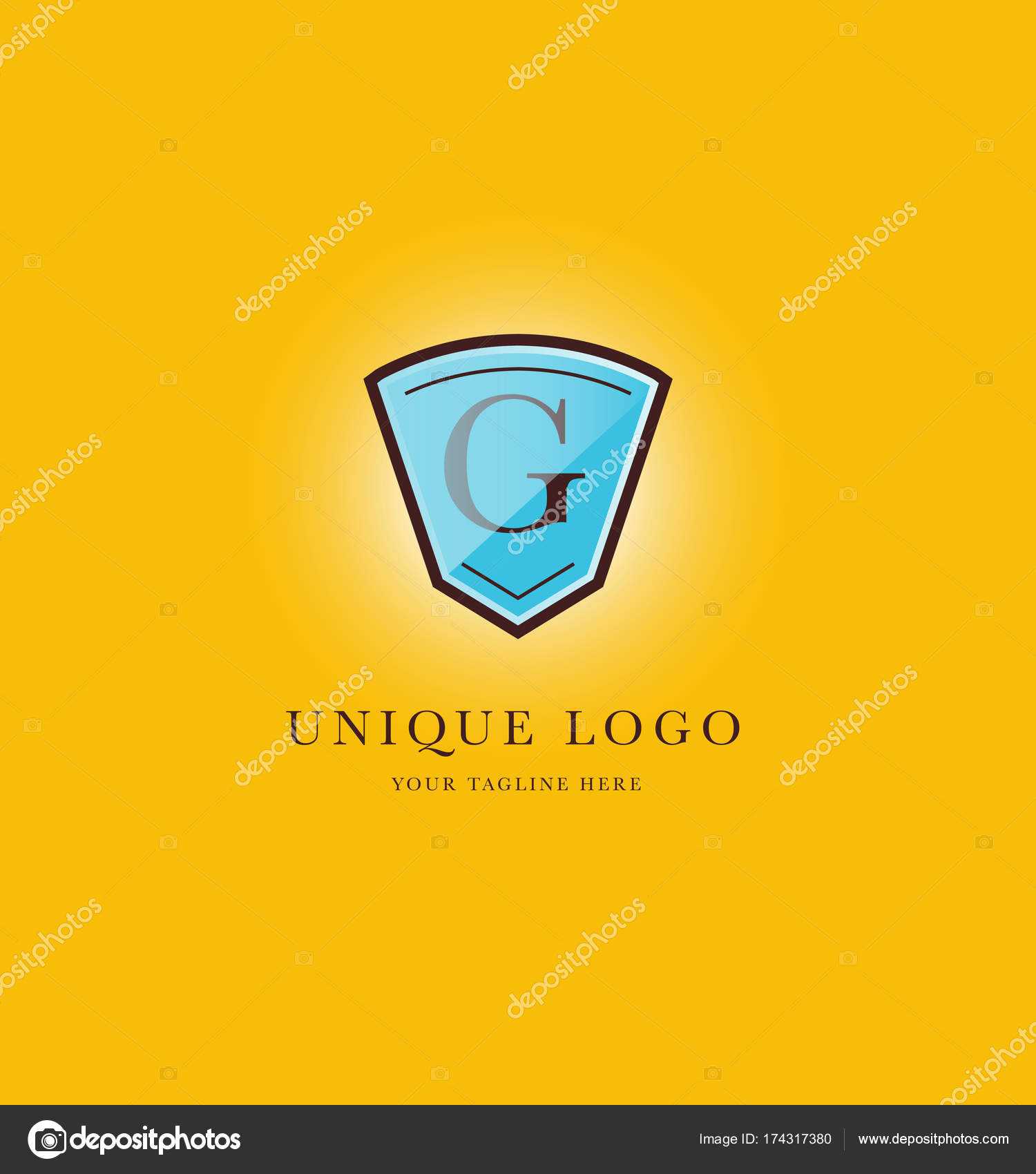 Letter Logo Shield Shape Icon Business Card Template Vector In Shield Id Card Template