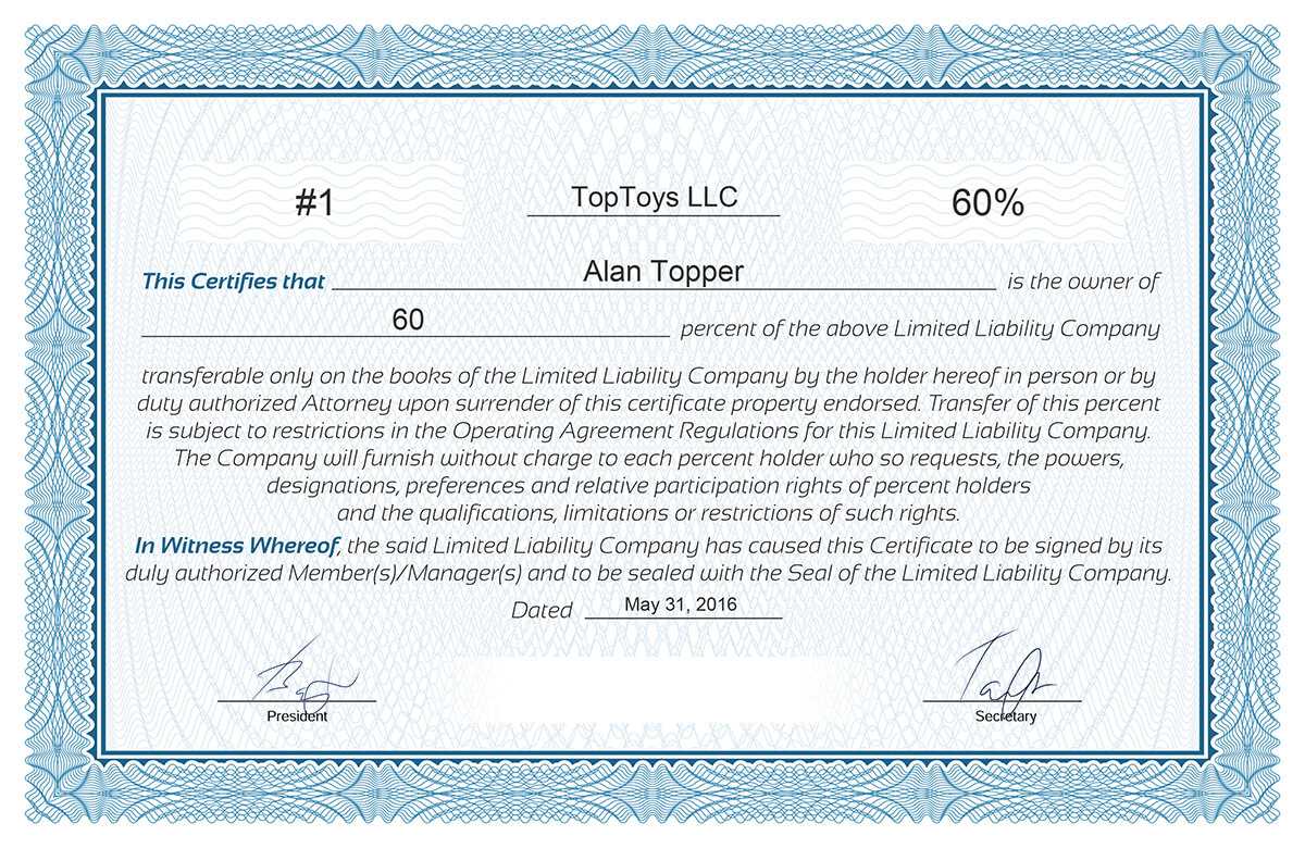 Llc Membership Certificates Templates - Beyti.refinedtraveler.co Inside Llc Membership Certificate Template