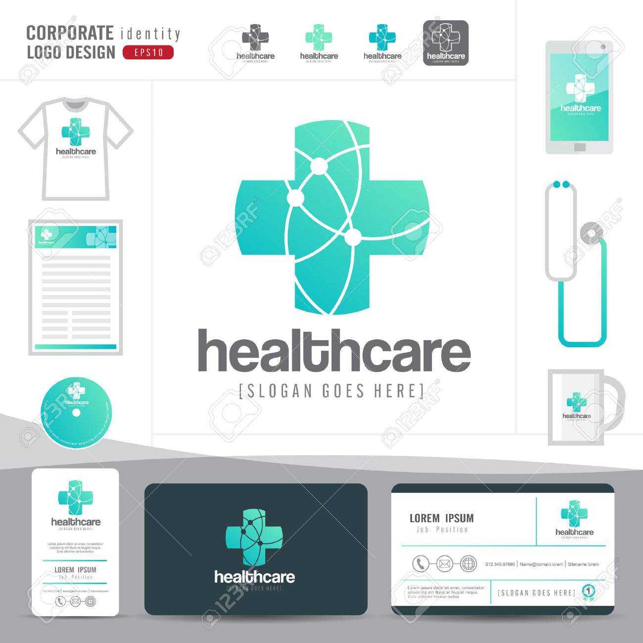 Logo Design Medical Healthcare Or Hospital And Business Card.. Intended For Hospital Id Card Template