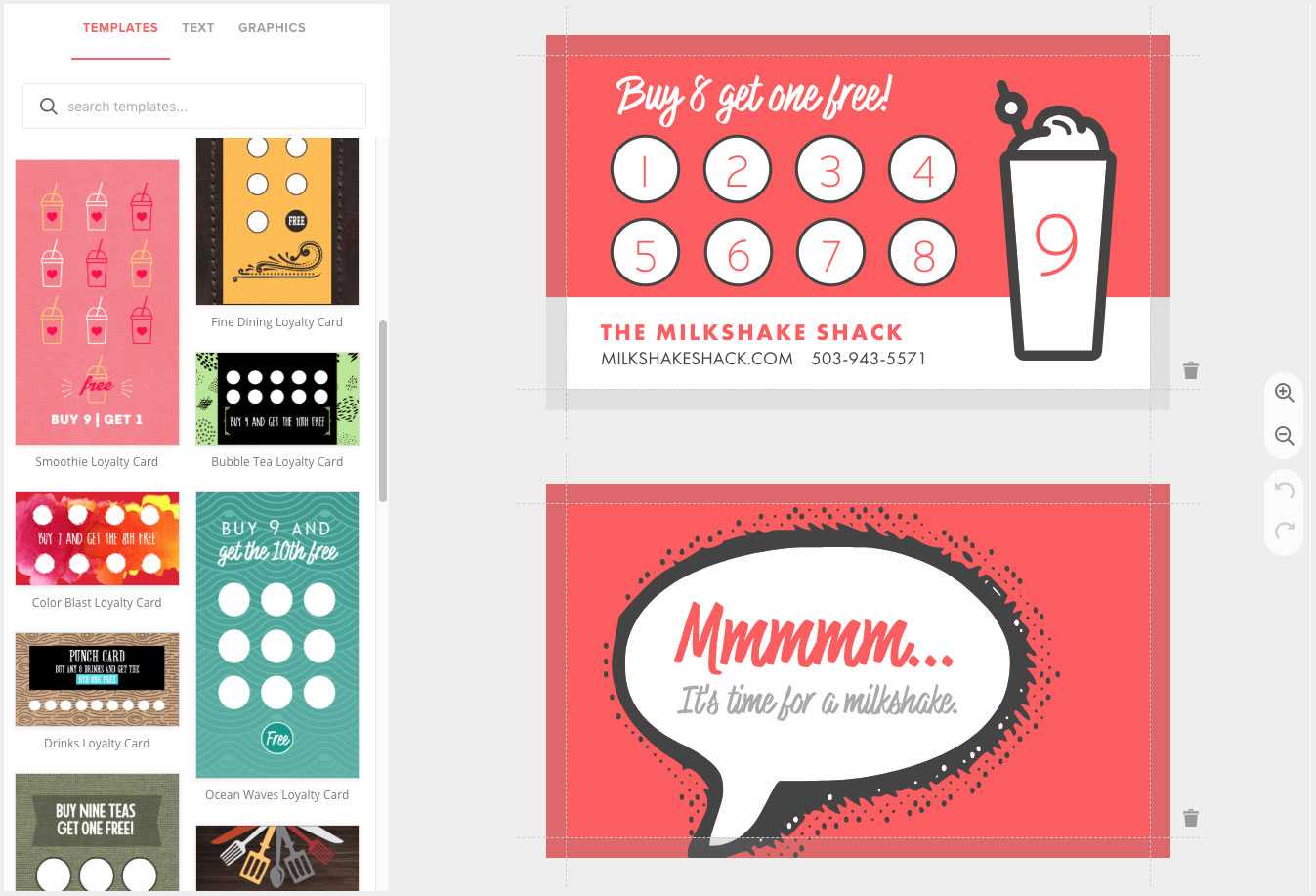 Loyalty Card Maker, Custom Punch Cards – Musthavemenus For Customer Loyalty Card Template Free