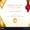 Luxury Certificate Template With Elegant Border For Elegant Certificate Templates Free