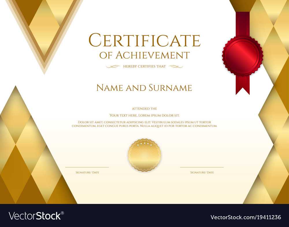 Luxury Certificate Template With Elegant Border For Elegant Certificate Templates Free