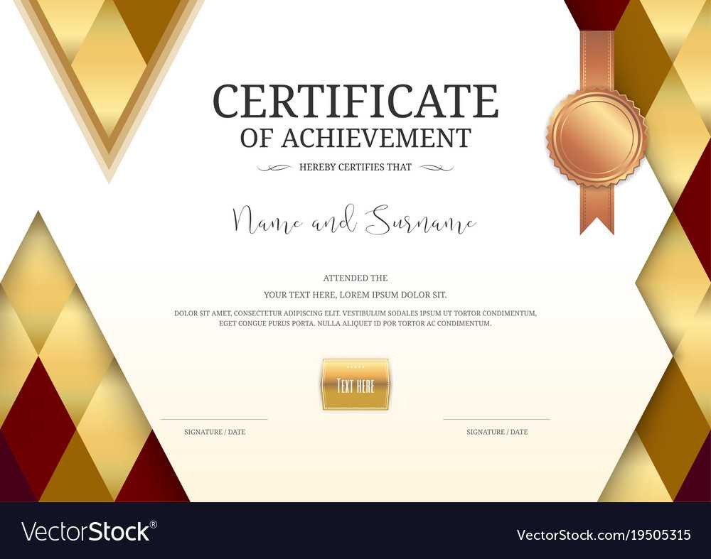 Luxury Certificate Template With Elegant Border Pertaining To Certificate Border Design Templates