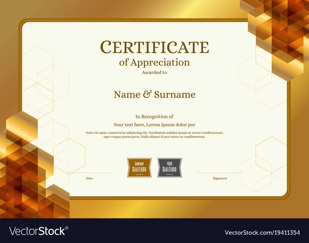 Luxury Certificate Template With Elegant Border With Certificate Border Design Templates