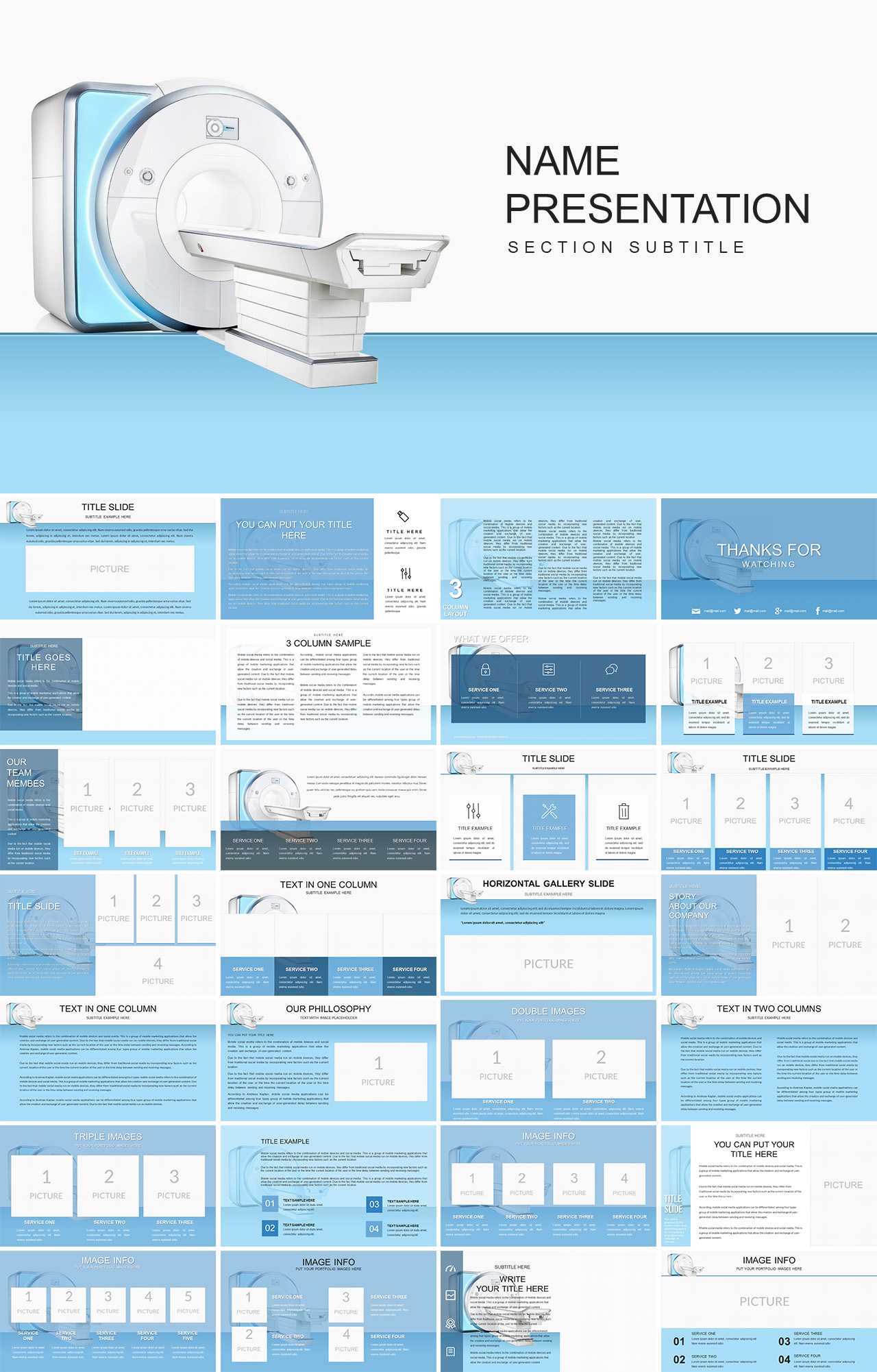 Magnetic Resonance Imaging Powerpoint Template Within Radiology Powerpoint Template