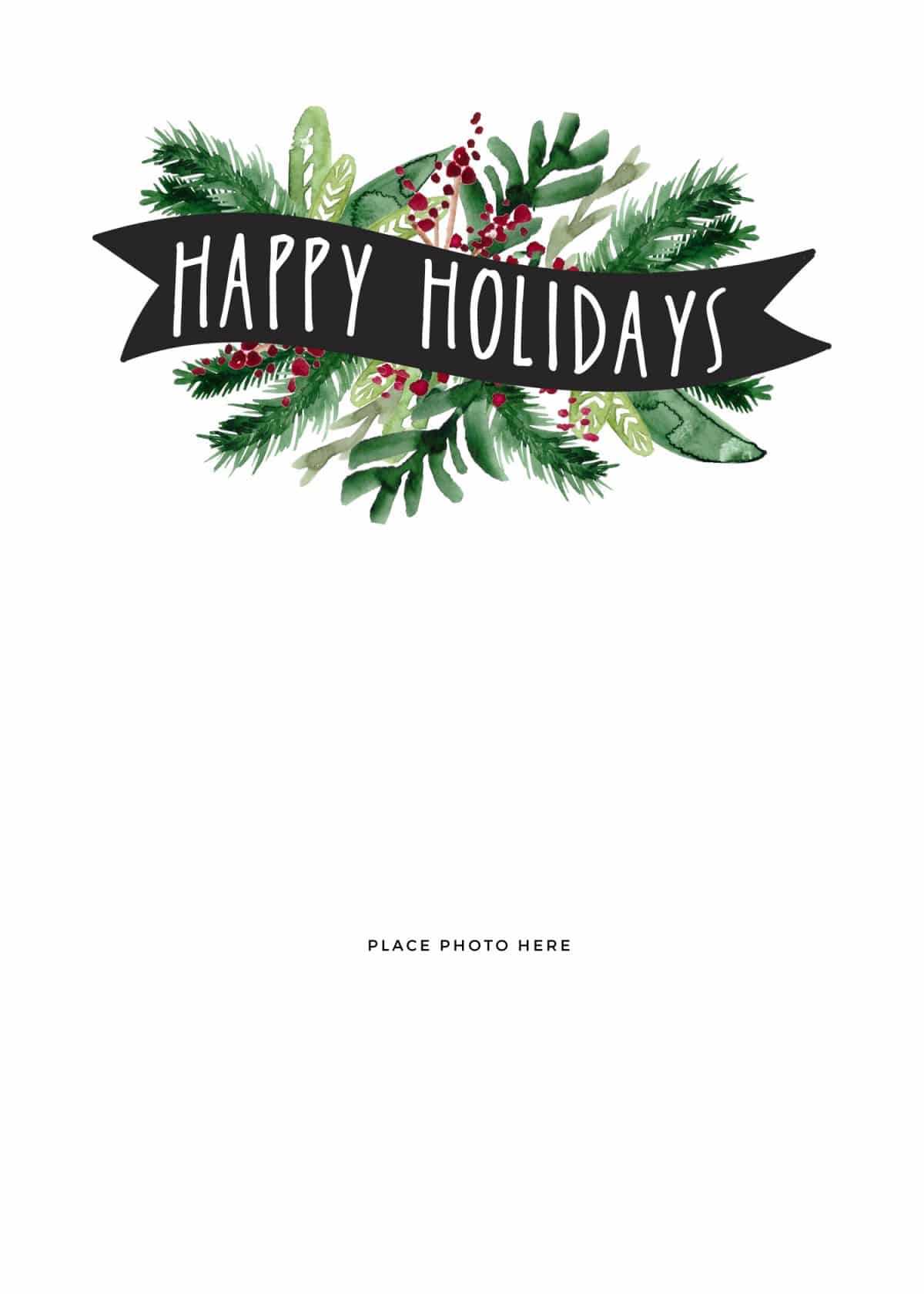 Make Your Own Photo Christmas Cards (For Free!) – Somewhat Regarding Printable Holiday Card Templates