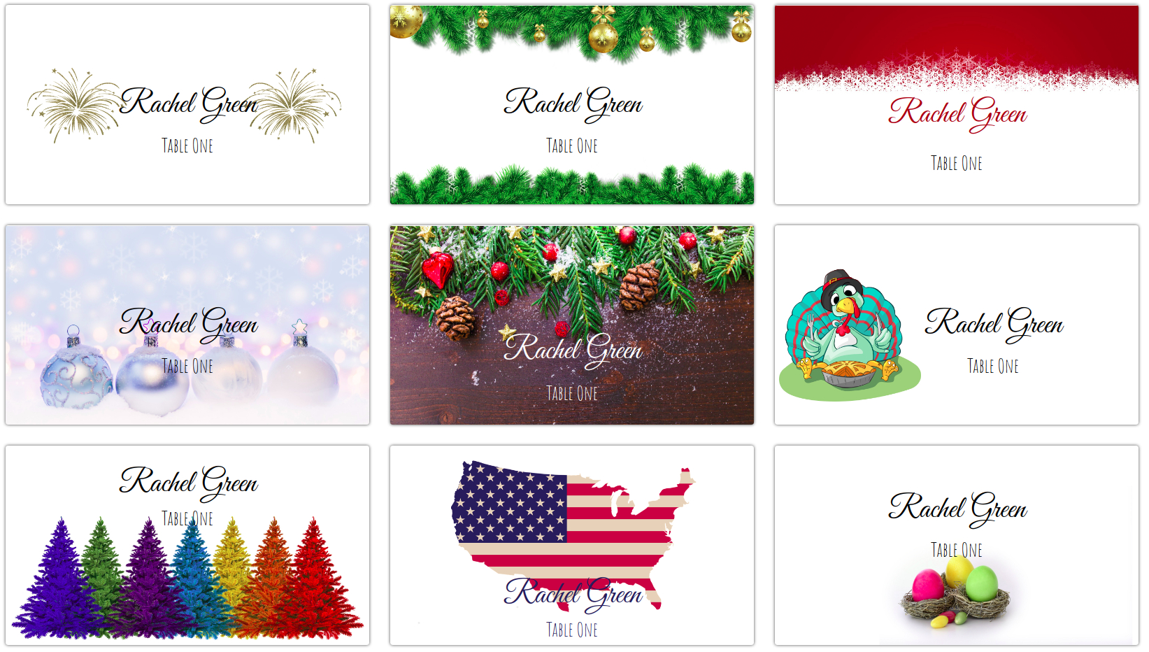 Making Your Own Holiday Place Cards At Home | Place Card Me Pertaining To Christmas Table Place Cards Template