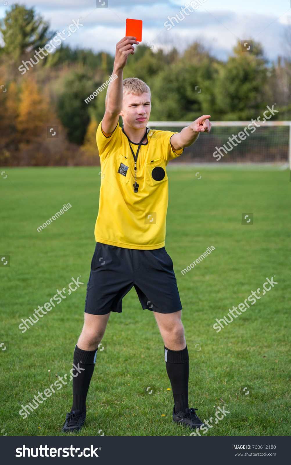 Male Soccer Referee Holding Red Card | Sports/recreation Regarding Soccer Referee Game Card Template