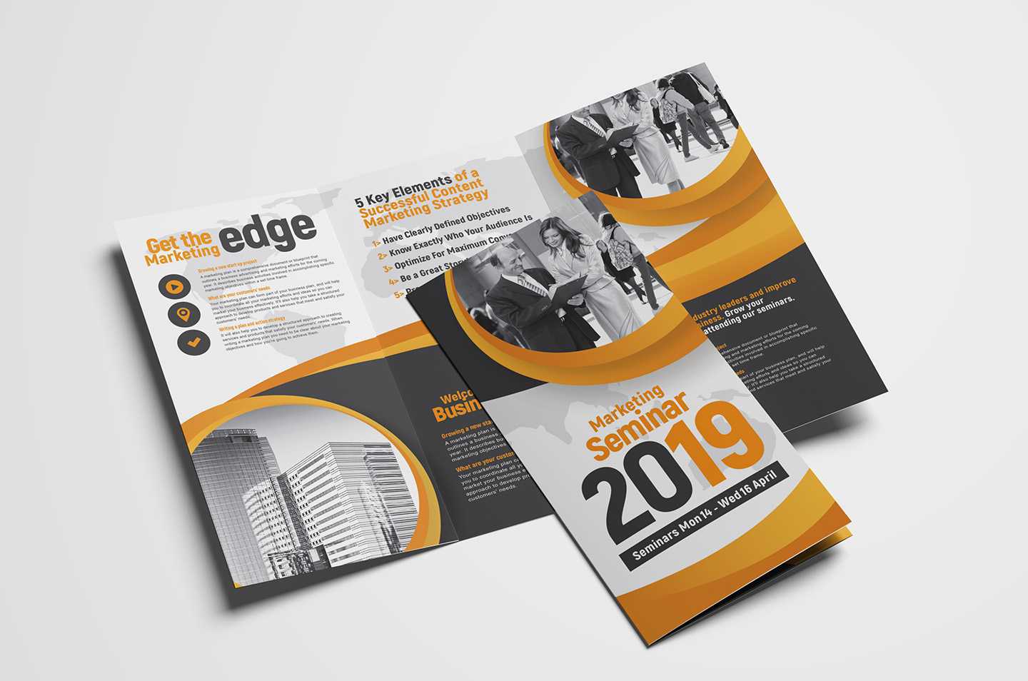 Marketing Seminar Tri Fold Brochure Template – Psd, Ai & Vector Intended For 3 Fold Brochure Template Psd