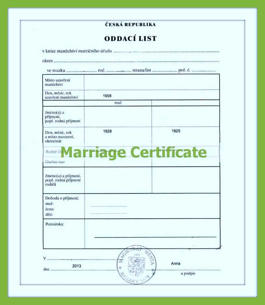 Marriage Certificate Translation With Regard To Marriage Certificate Translation From Spanish To English Template