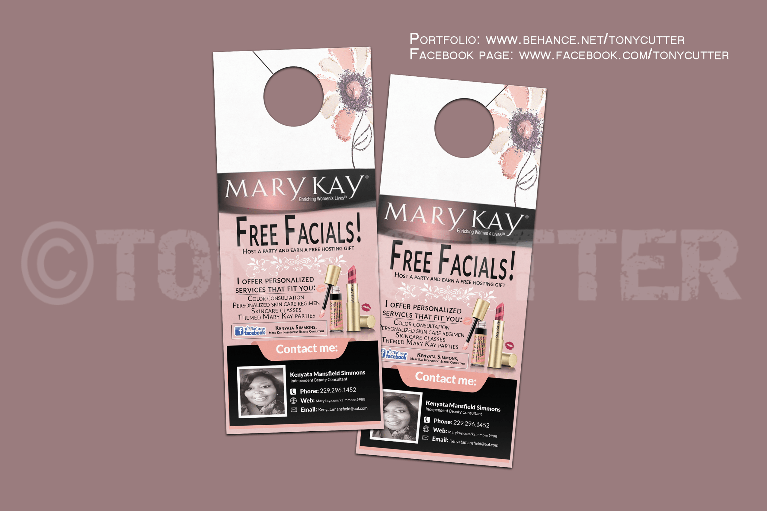 Mary Kay Door Hangers On Behance With Regard To Mary Kay Business Cards Templates Free