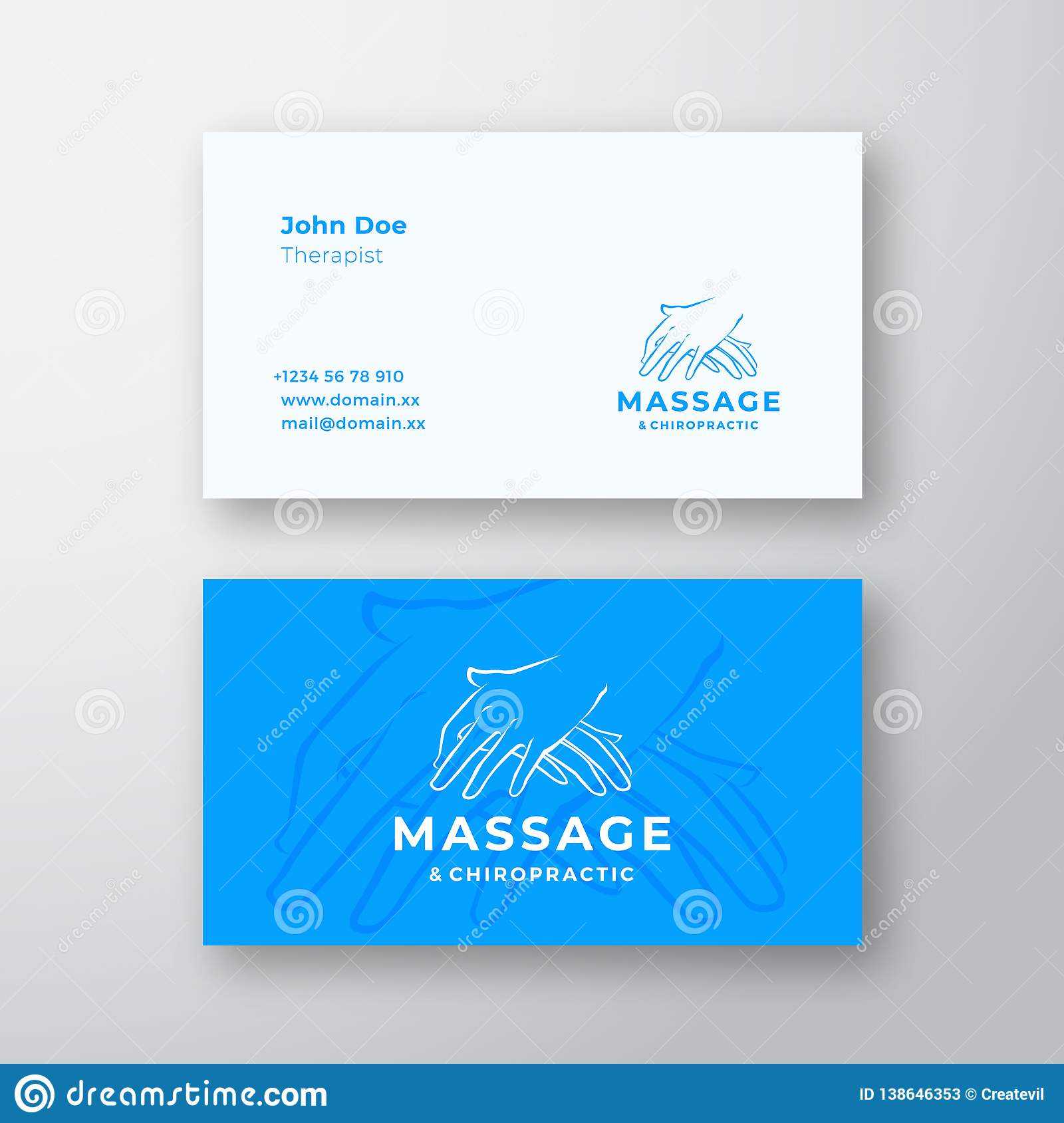 Massage And Chiropractic Abstract Vector Logo And Business Intended For Chiropractic Travel Card Template