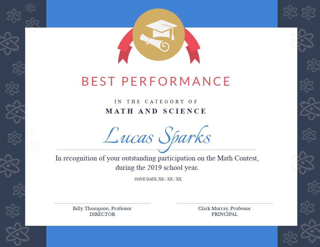 Math Contest – Certificate Template – Visme With Update Certificates That Use Certificate Templates
