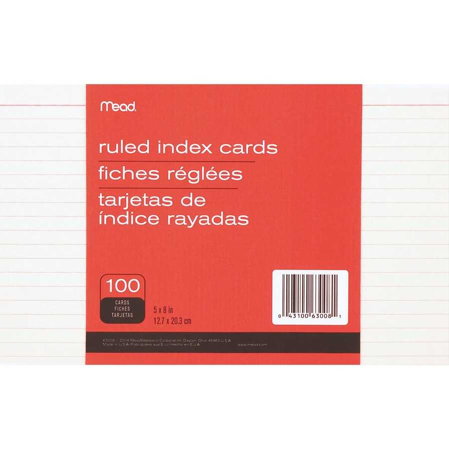 Mead Printable Index Card – The Knowledge Tree Throughout 5 By 8 Index Card Template