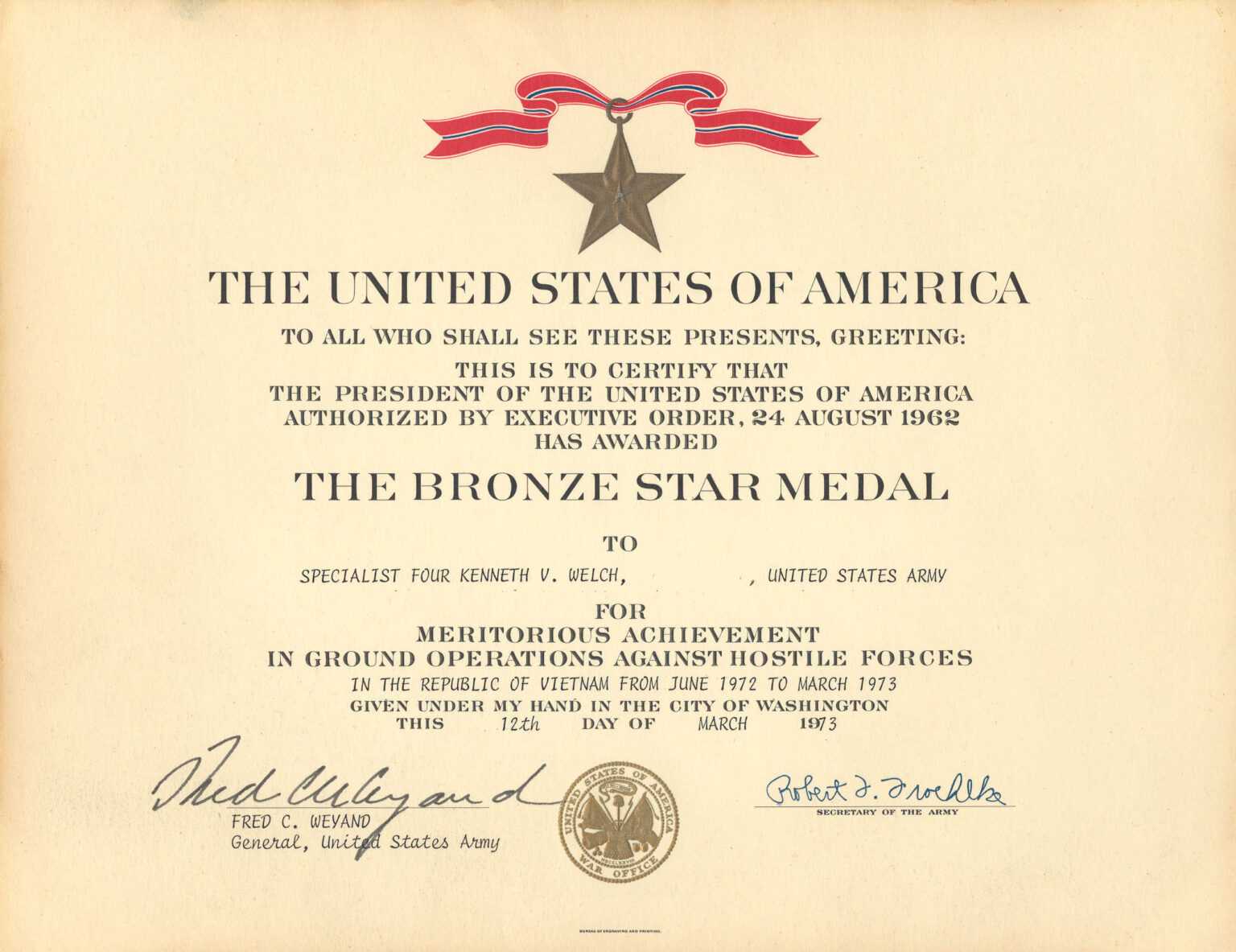 Army Good Conduct Medal Certificate Template – Great Professional Templates