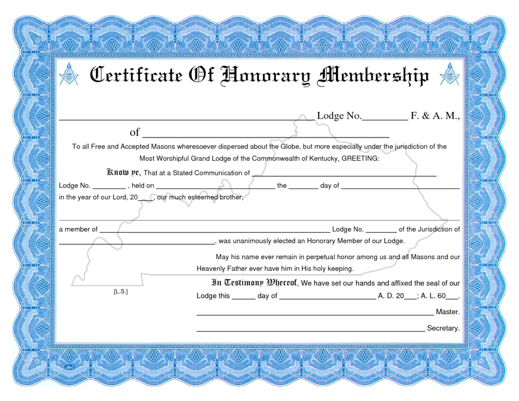 Membership Certificate Template | Certificate Templates Regarding Life Membership Certificate Templates