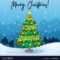 Merry Christmas Card Template With Christmas Tree With Regard To Adobe Illustrator Christmas Card Template