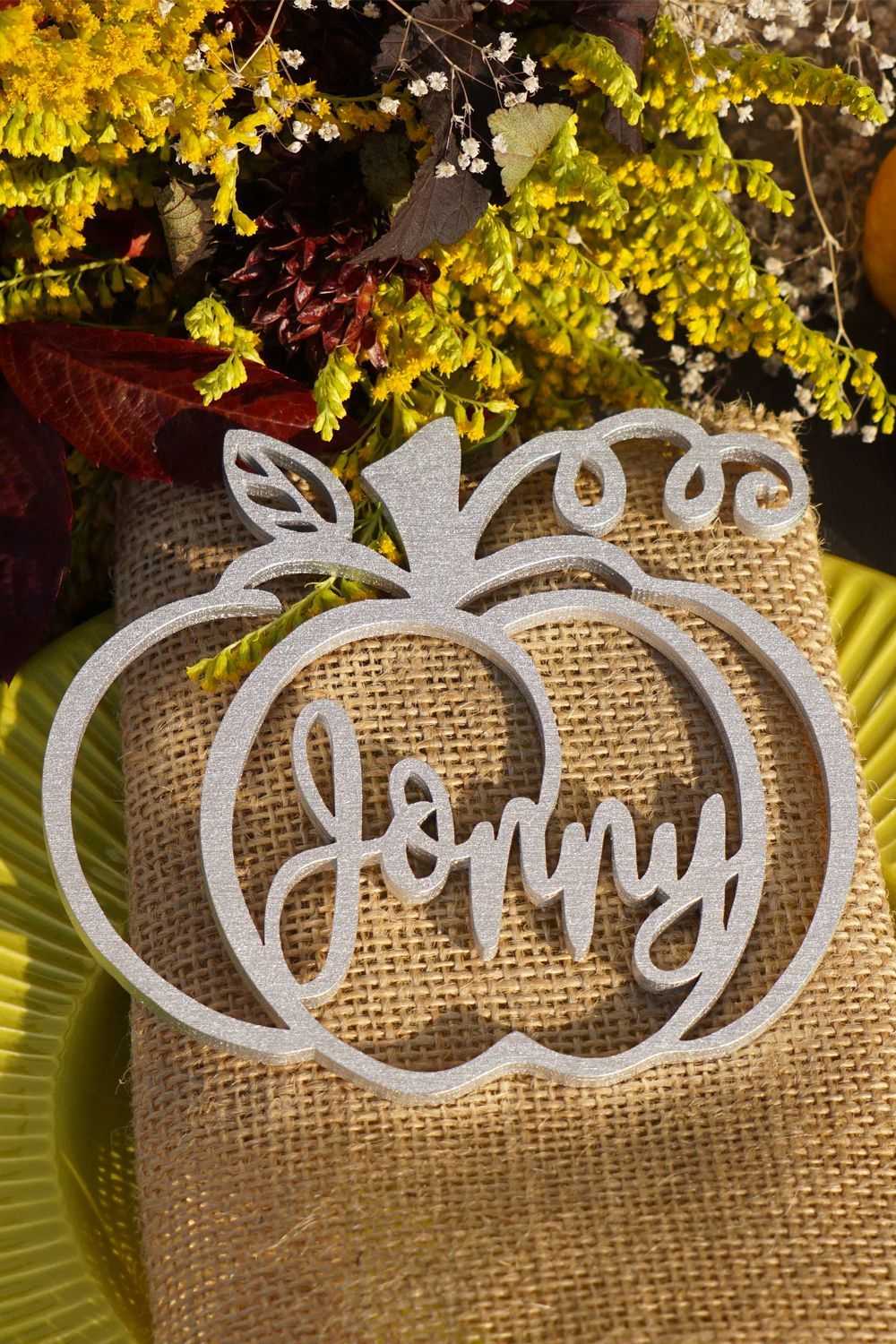 Metallic Pumpkin Place Cards (Set Of 10) For Thanksgiving Place Cards Template