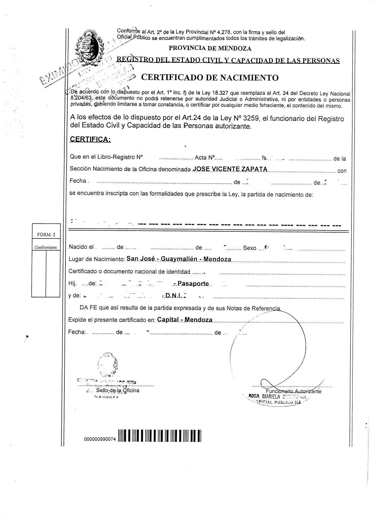 Mexican Birth Certificate Translation Template Choice Image With Regard To Uscis Birth Certificate Translation Template