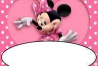 Minnie Mouse Free Printable Invitation Templates with regard to Minnie Mouse Card Templates