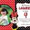 Minnie Mouse Photo Invitation Card Template With Regard To Minnie Mouse Card Templates