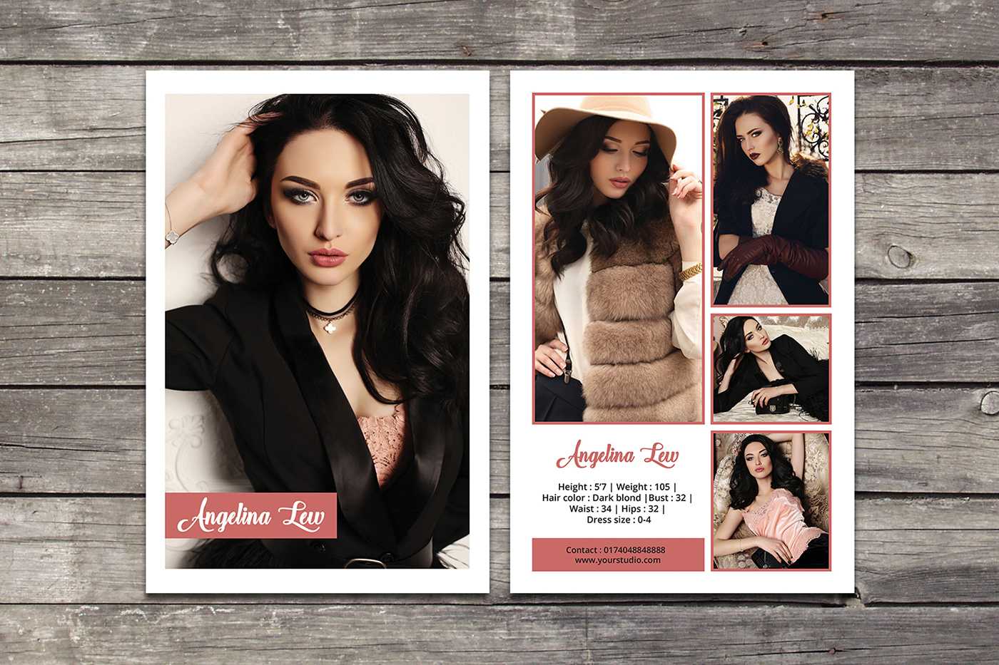 Model Comp Card On Behance Pertaining To Free Comp Card Template