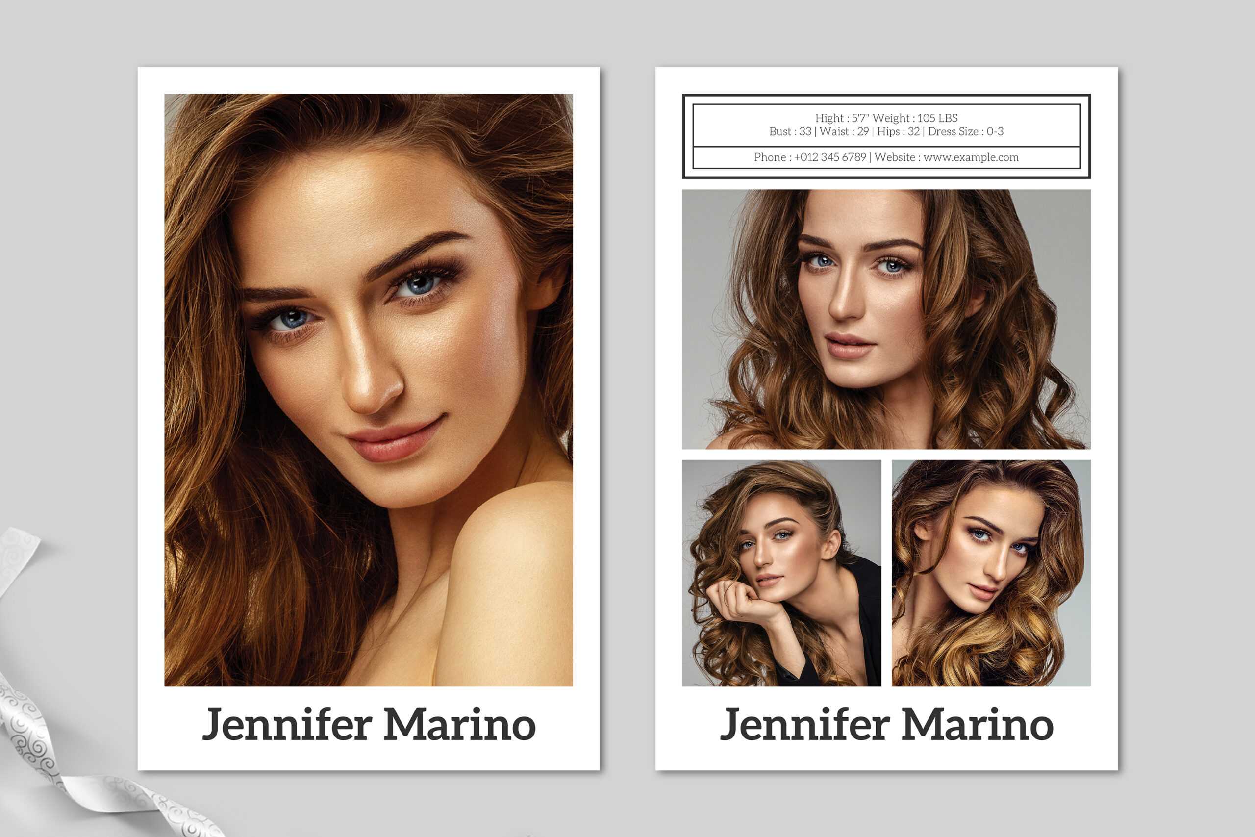 Model Comp Card Template With Regard To Free Model Comp Card Template Psd