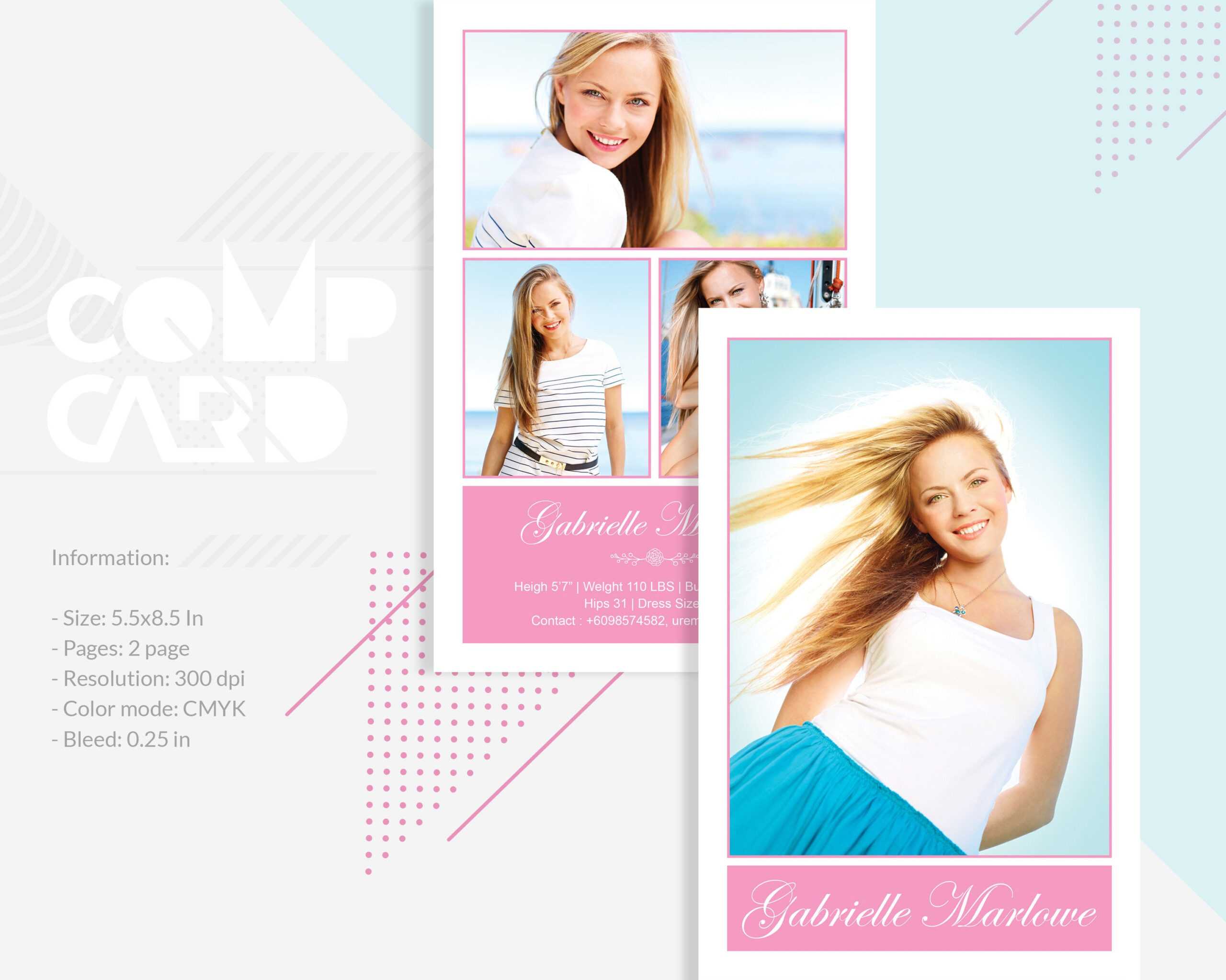 Model Composite Template Modeling Comp Card Fashion Model Comp Card  Template Modeling Agency Card Model Search Model Comp Card With Regard To Comp Card Template Download