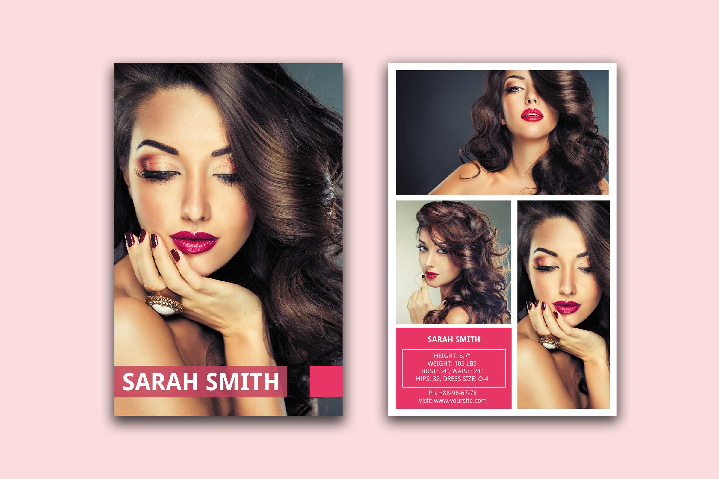 Modeling Comp Card For Free Comp Card Template