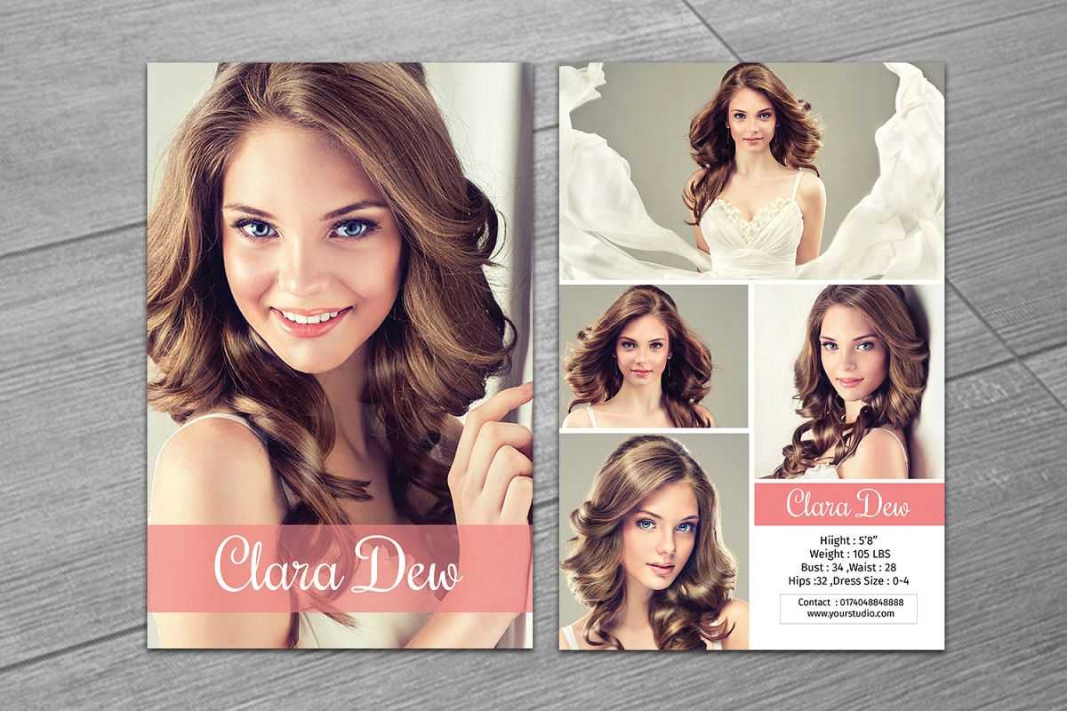 Modeling Comp Card Template, Ms Word & Photoshop Template For Comp Card Template Download