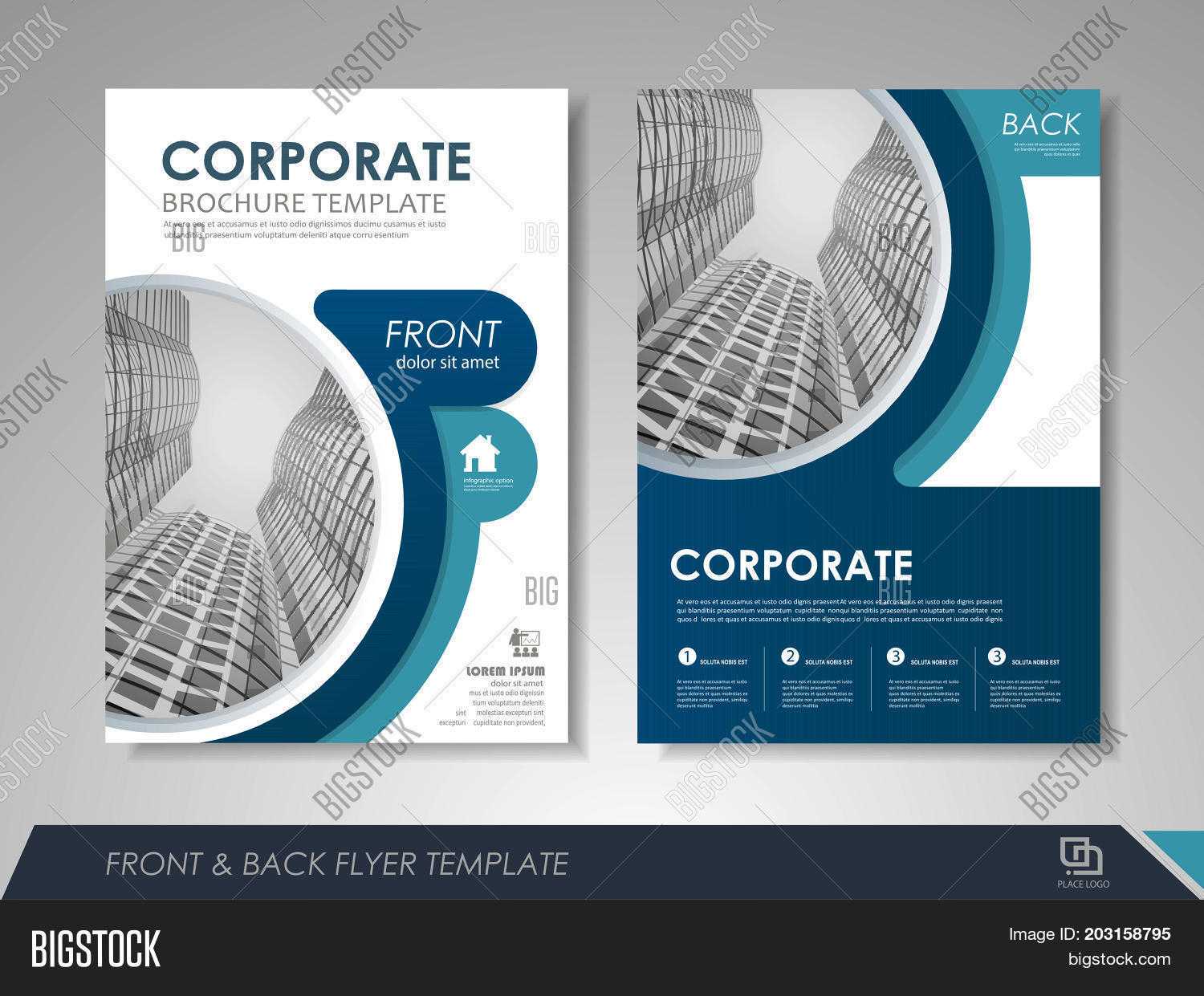 Modern Blue Brochure Vector & Photo (Free Trial) | Bigstock In Technical Brochure Template