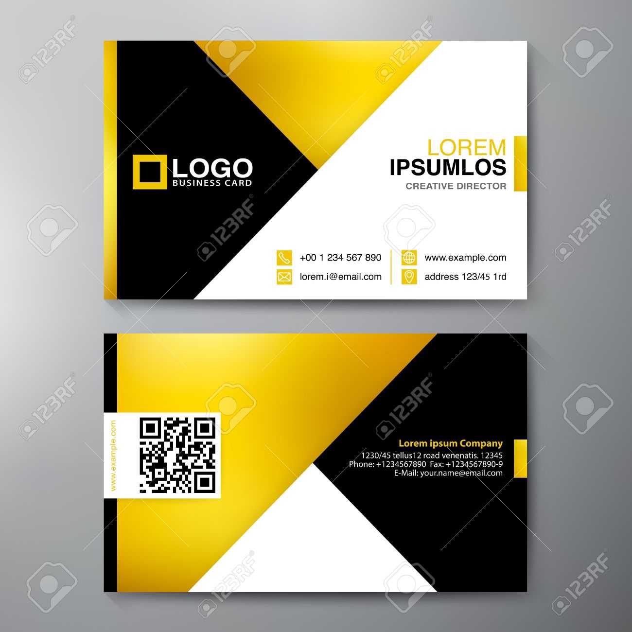 Modern Business Card Design Template. Vector Illustration In Modern Business Card Design Templates